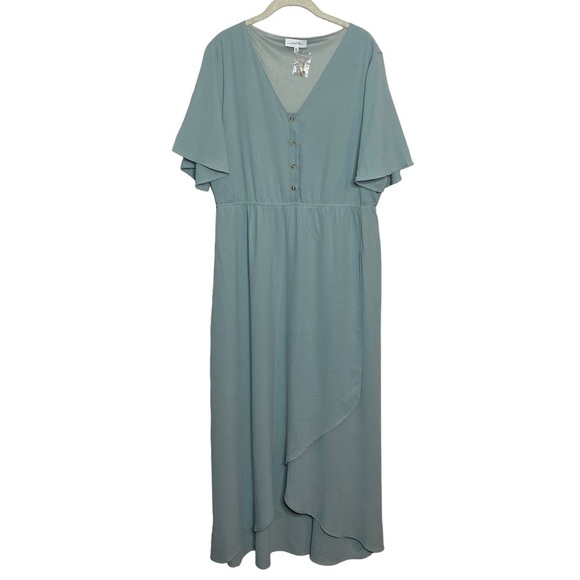 One Loved Babe Dark Powder Blue Windsor Dress Size XXL - Picture 1 of 5